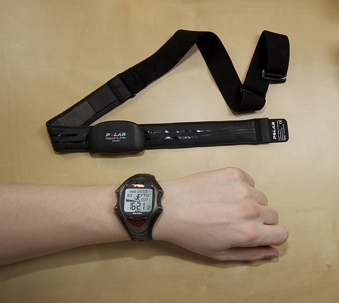 Chest-strap heart rate monitor
