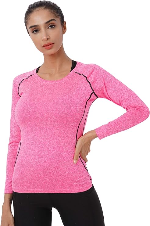 NELEUS Women's 3 Pack Compression Shirts Long Sleeve Yoga Athletic Running T Shirt