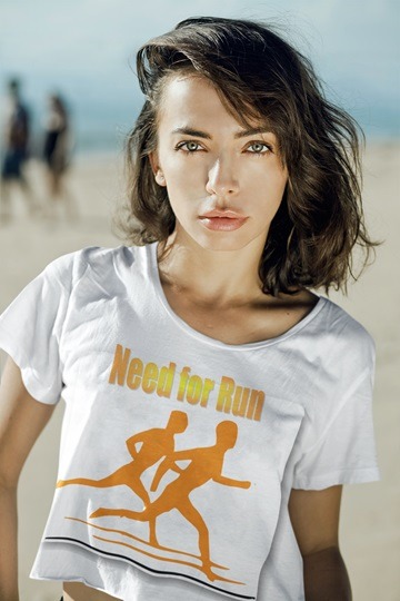 Runner with Need For Run Shirt